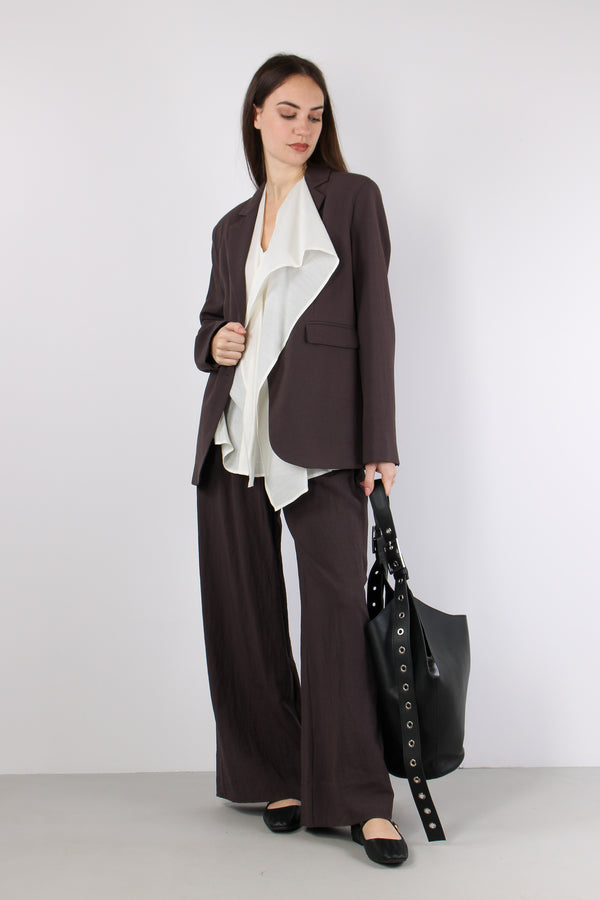 Giacca Riga Colletto Malva