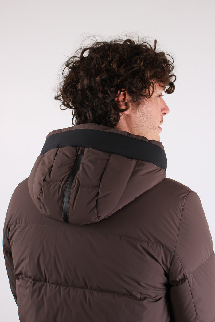Piumino Packable Cappuccio Cioccolato-9