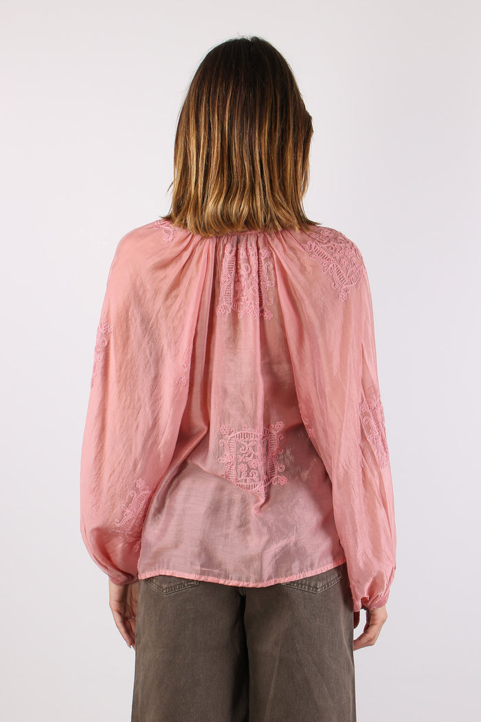 Blusa Ricami Nappine Rosa-6