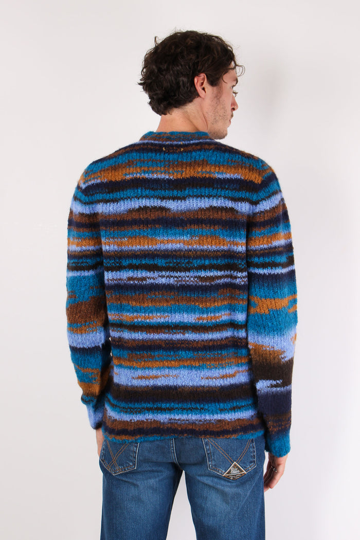 Maglia Girocollo Riga Indefini Blu/ruggine-4