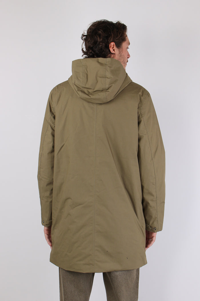 Giubbotto Lungo Cappuccio Green Army-6