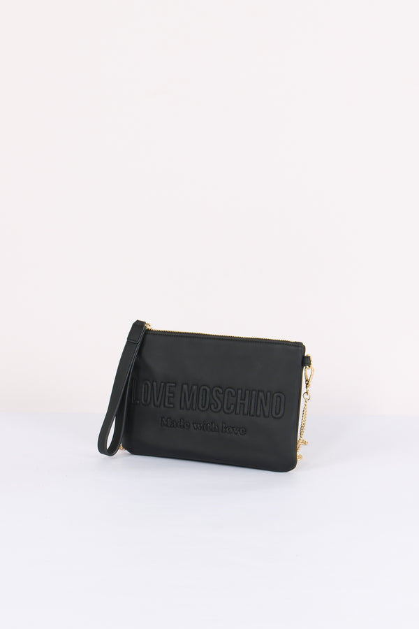 Pochette Effetto Denim Nero-2