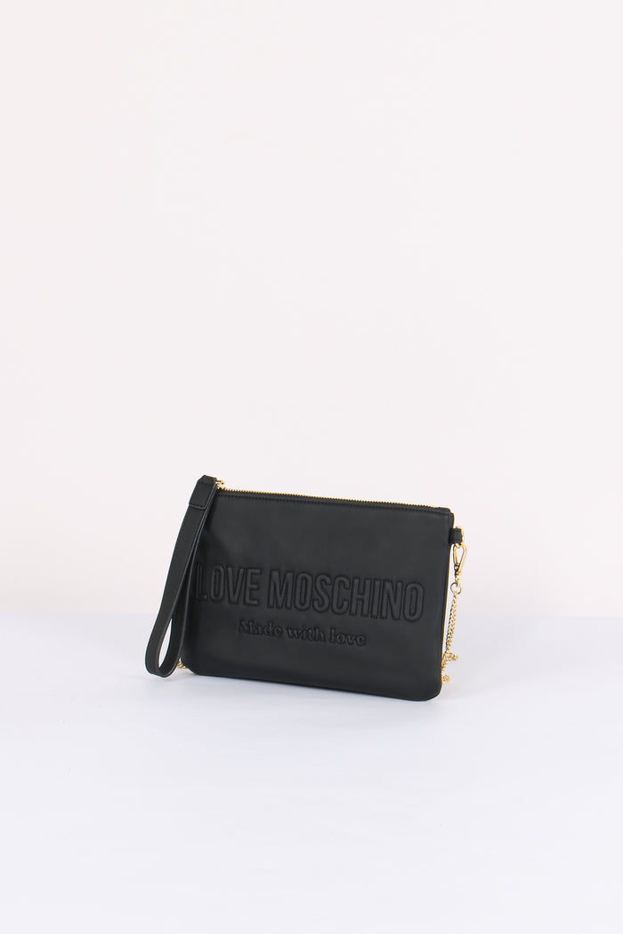 Pochette Effetto Denim Nero-2