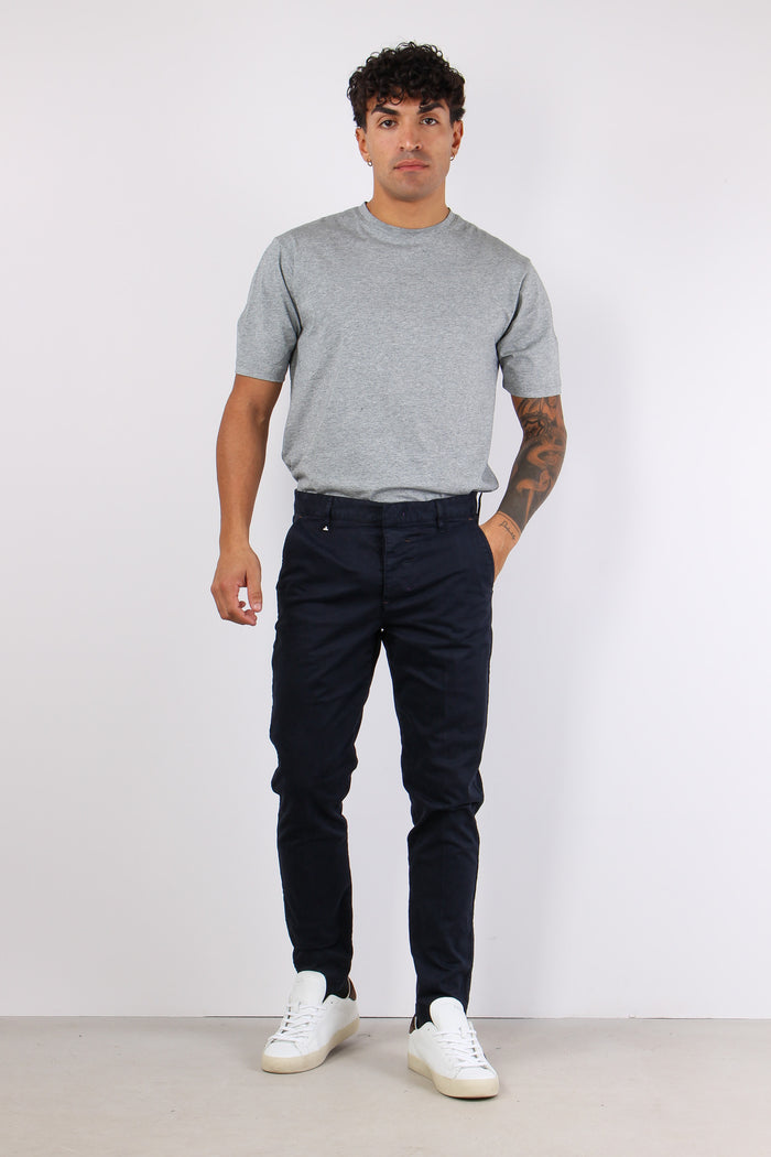 Pantalone Cropped Taschino Blu