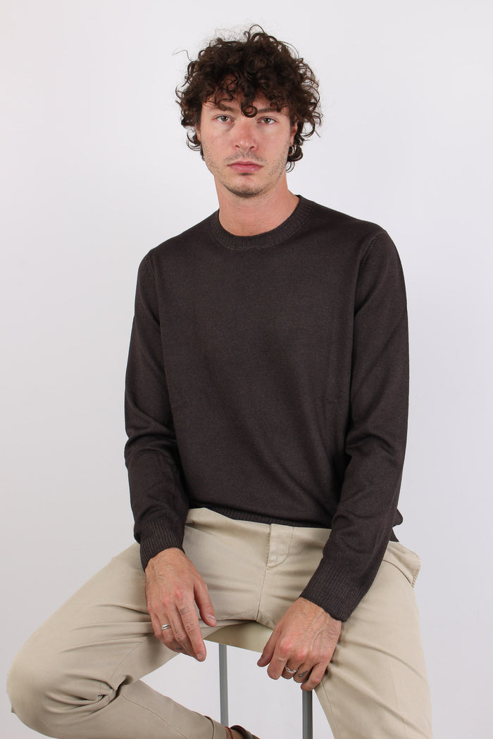 Maglia Girocollo Delavee Caffe-2