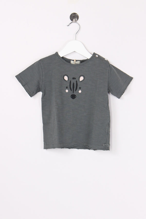 T-shirt Stampa Zebra Graphite