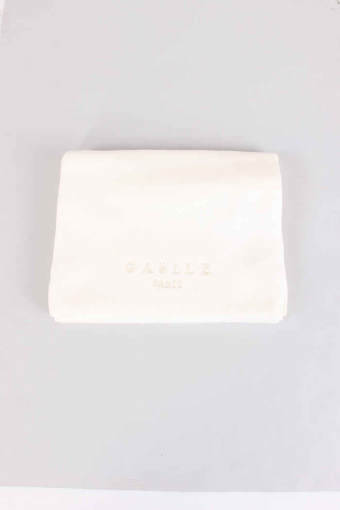 Sciarpa Basica Logo Ricamo Burro