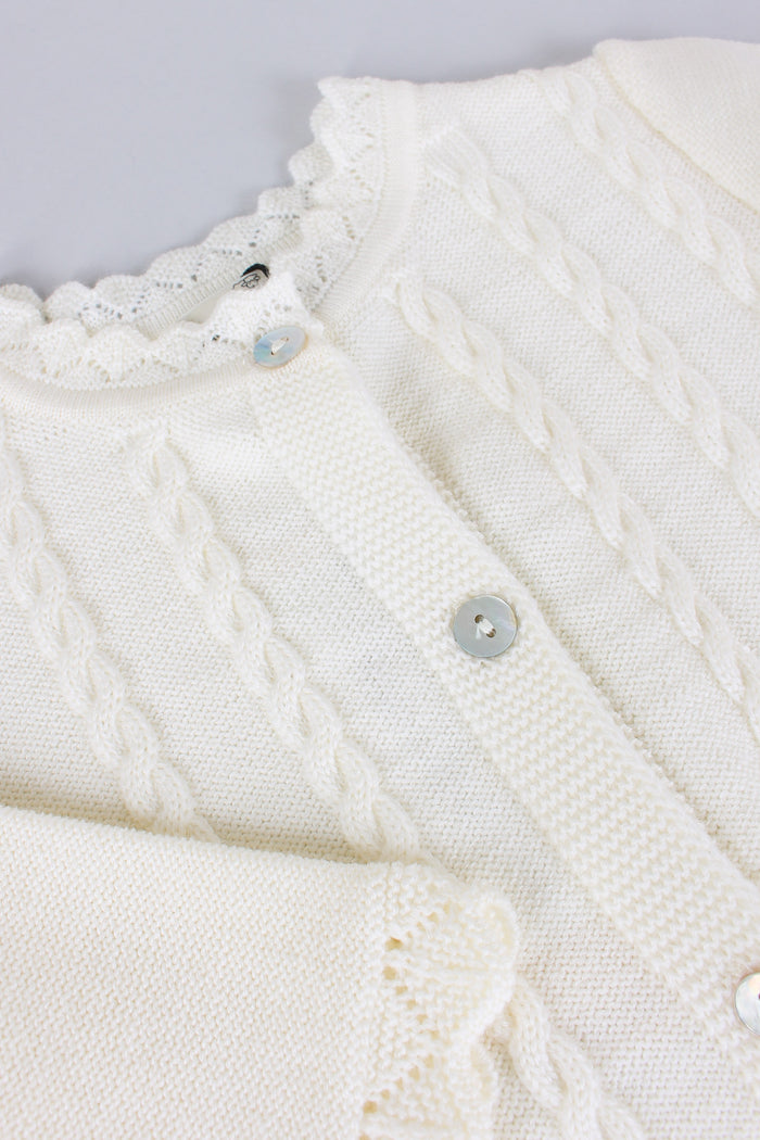 Cardigna Profilo Pizzo Latte-5