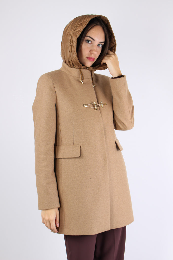 Cappotto Toggle Panno Cammello-3