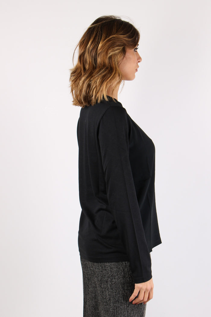 Girocollo Jersey Seta Nero-5