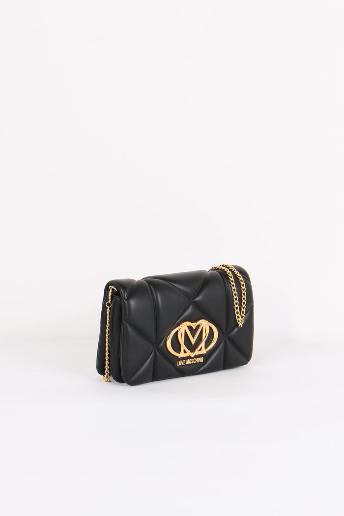 Tracolla Catena Matelasse Nero-6