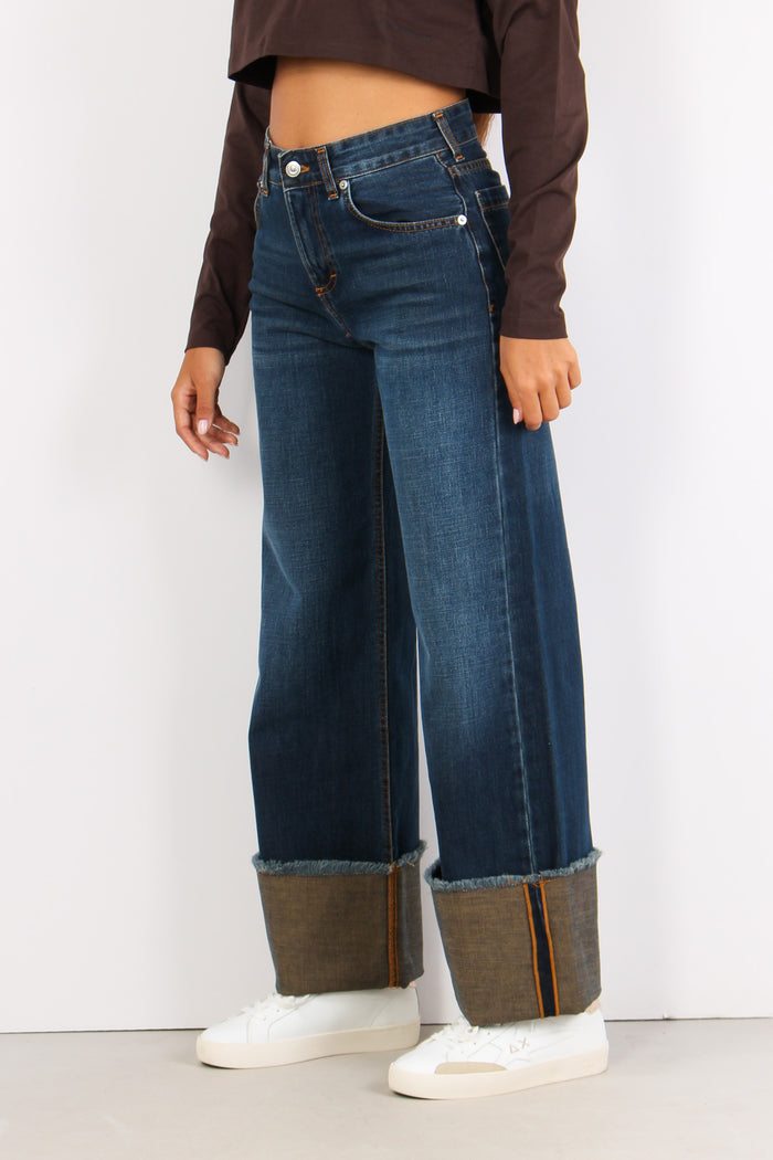 Denim Risvolto Maxi Tasche Die Denim-3