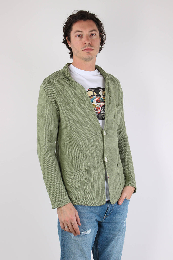 Giacca In Maglia Salvia-6