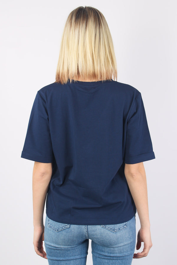 T-shirt Over V Strass Dress Blue-2