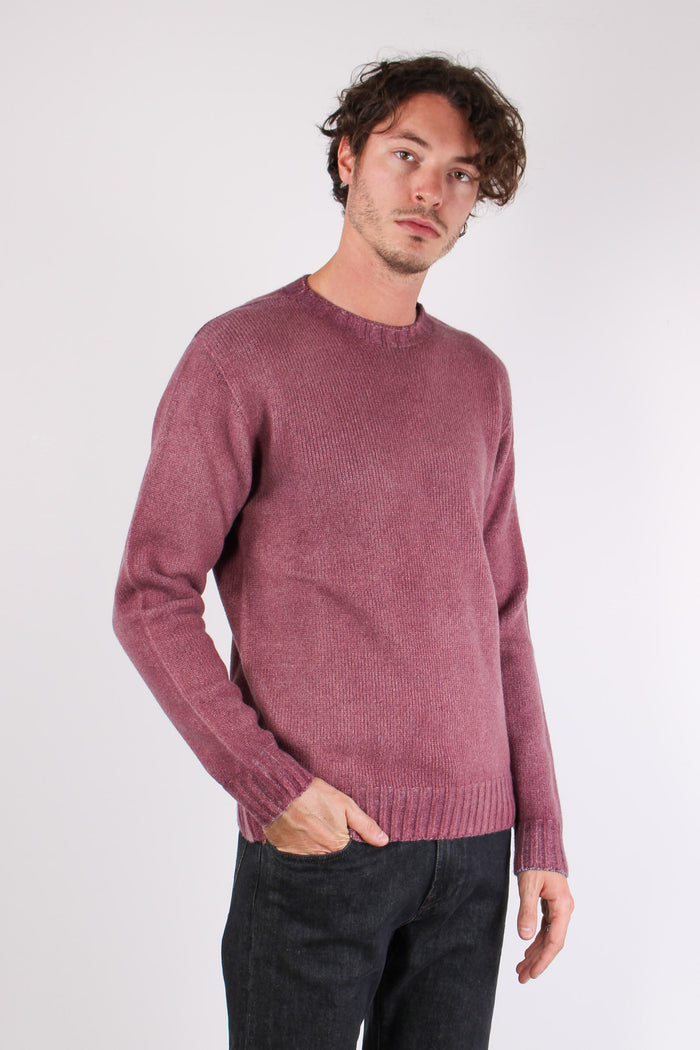 Maglia Girocollo Reversibile Denim/bordeaux-8