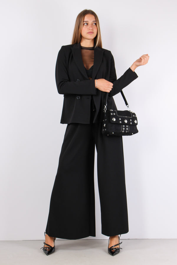 Pantalone Palazzo Scuba Nero