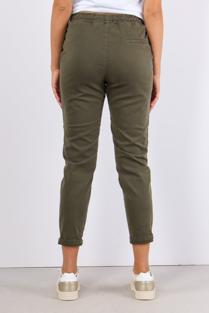 Pantalone Chino Coulisse Alloro-4