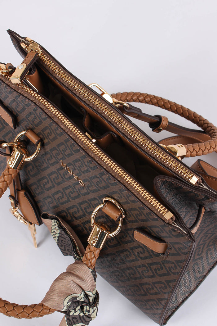 Mini Shopping Logo Monogram Suede-5