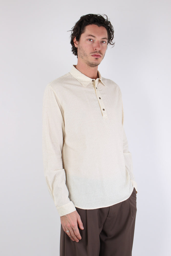 Attore Camicia Polo Operata Beige-6