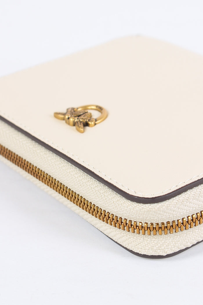 Taylor Portafoglio Zip Around Bianco Seta-4