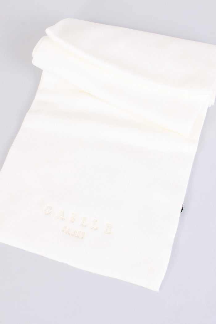 Sciarpa Basica Logo Ricamo Burro-3