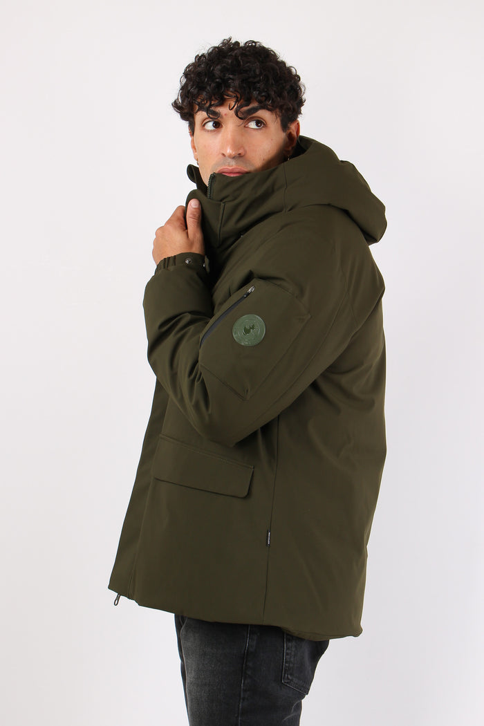 Hiram Giubbotto Tasche Cappucc Land Green-4