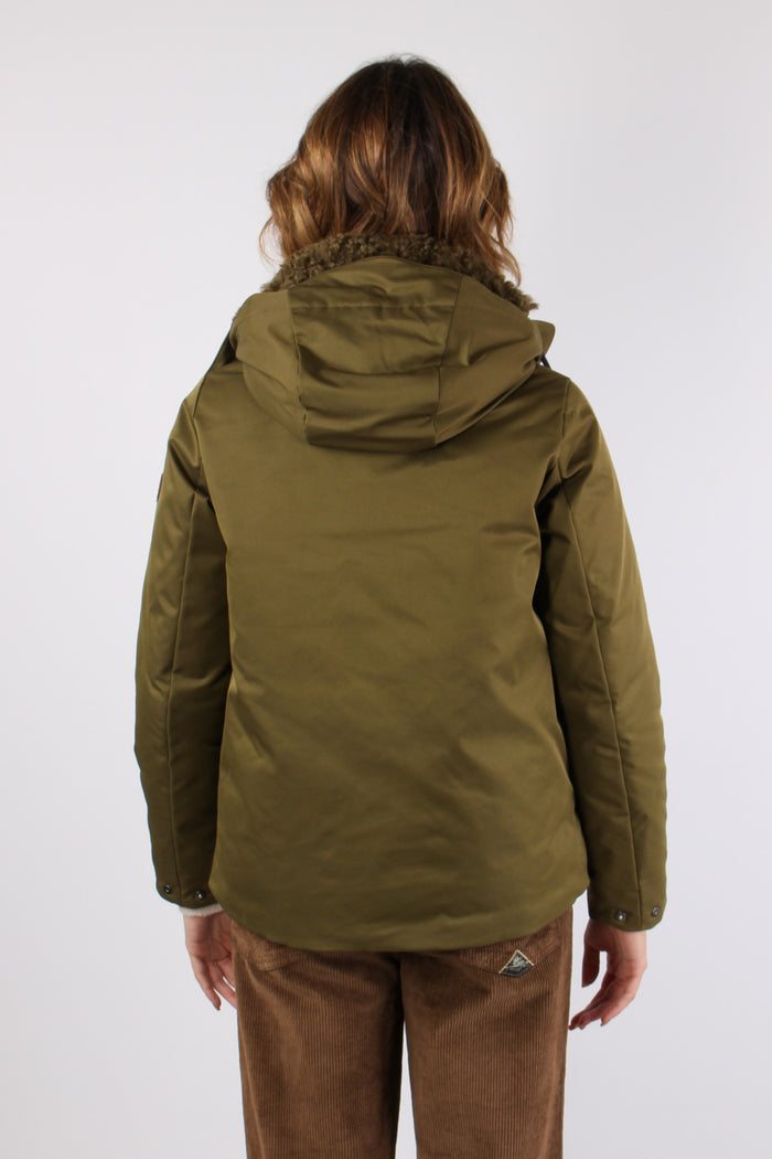 Kara Parka Corto Interno Teddy Green-5