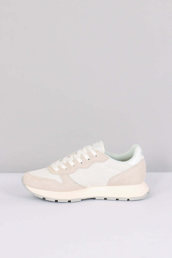 Sneakers Ally Glitter Textile Bianco-9