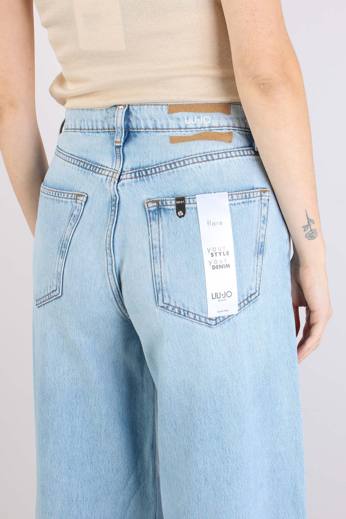 Jeans Flare Ampio Denim Medio-8