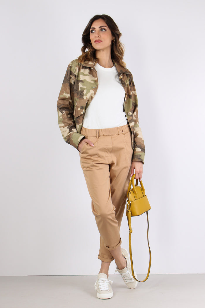 Pantalone Elastico Cotone Legg Biscotto