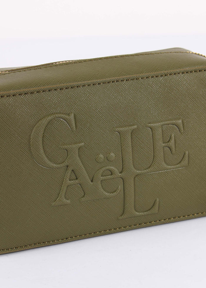 Camera Bag Saffiano Maxi Logo Verde Bosco-5