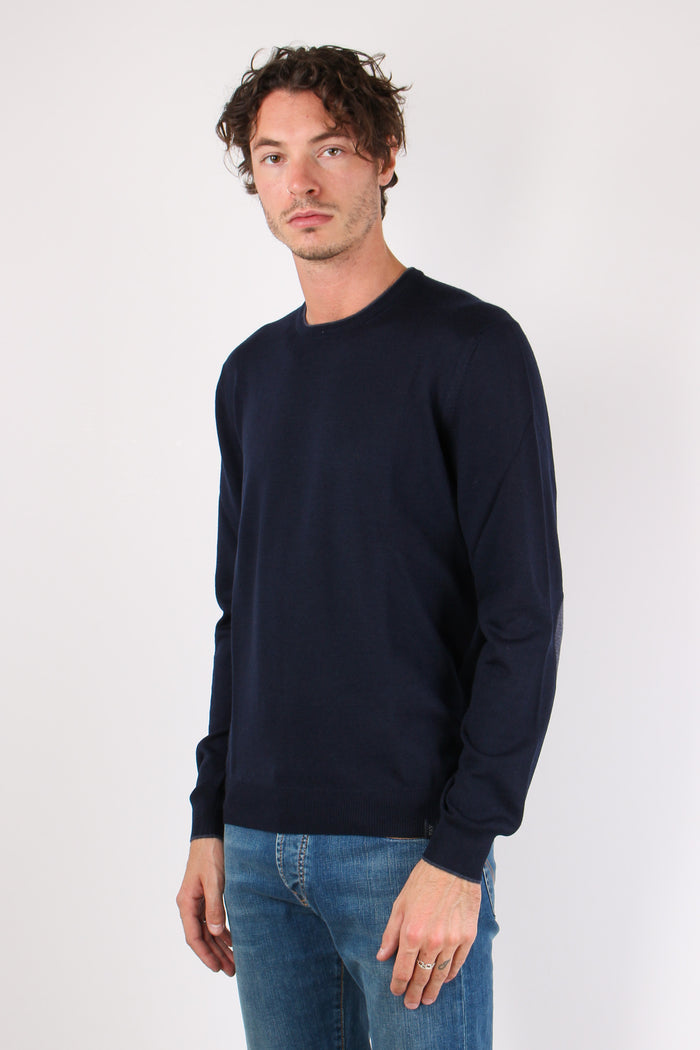 Maglia Manica Toppa Profilo Blu-4