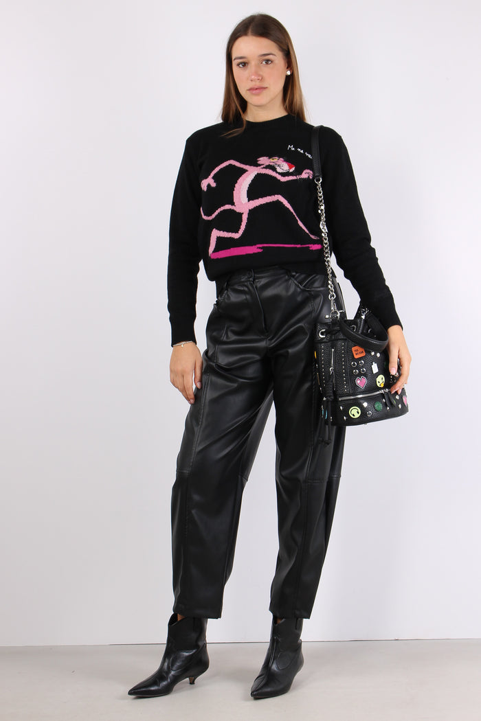 Girocollo Pantera Rosa Nero-9