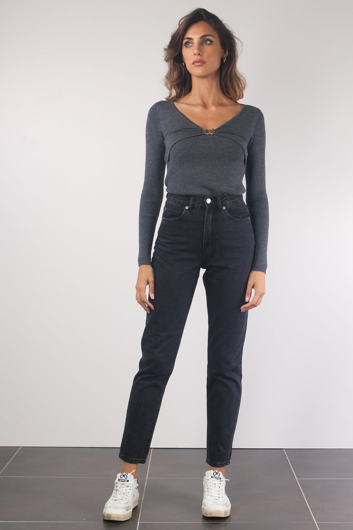 Denim Momfit Nora Retro Black