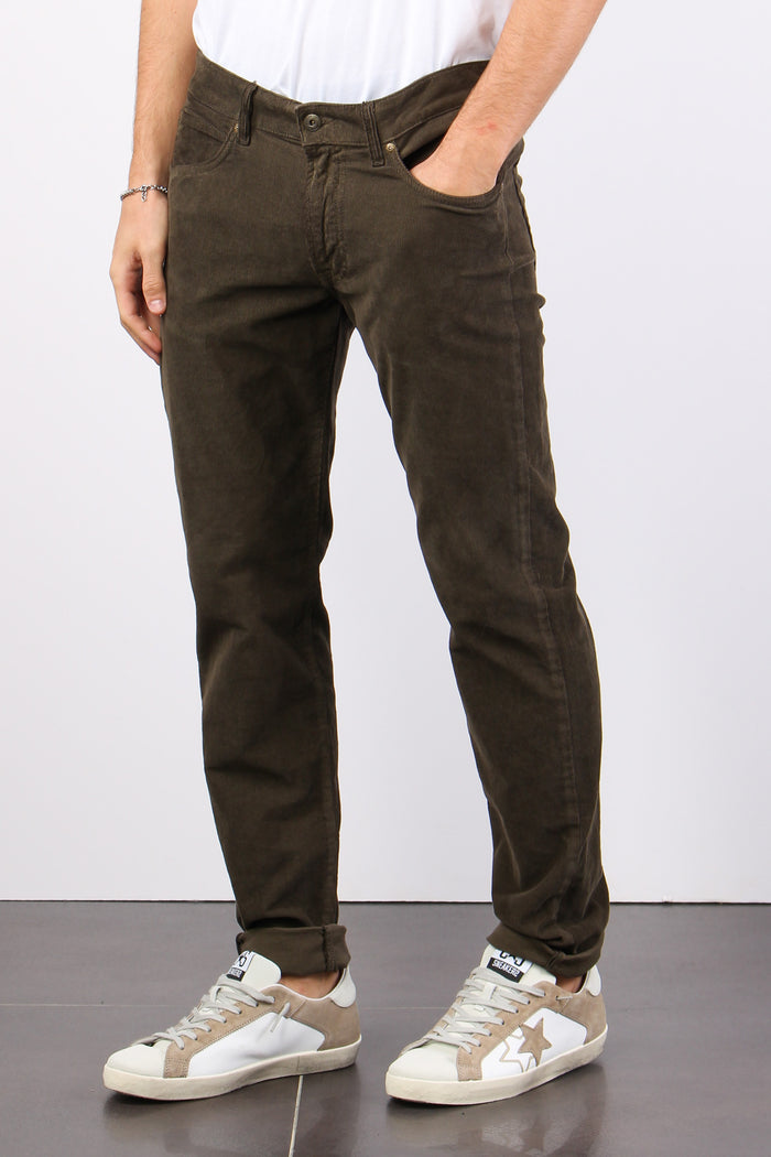 Pantalone Mille Righe Velluto Read Brown-2