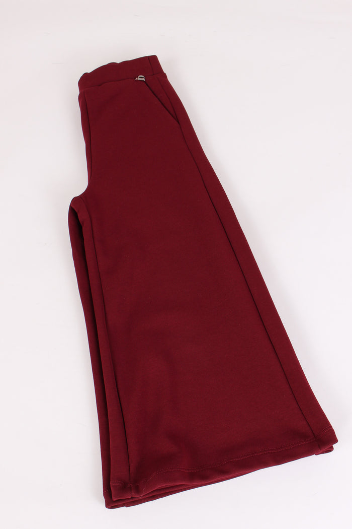 Pantalone Felpa Ampio Wine Berry-3
