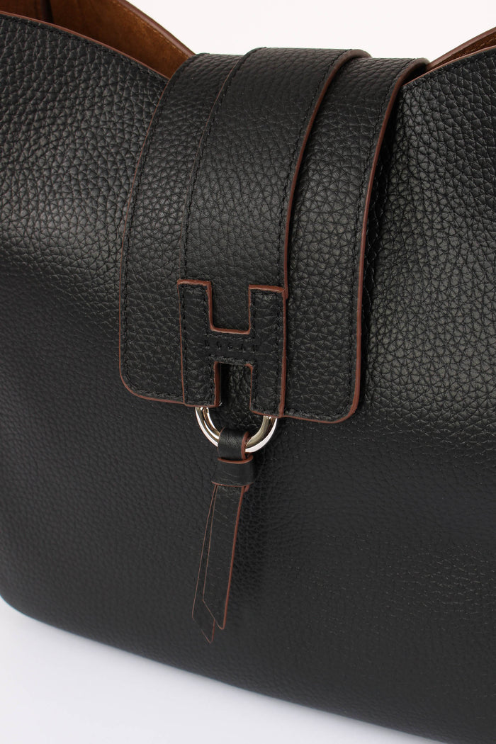 Hobo Pelle Trend Nappa Nero-4