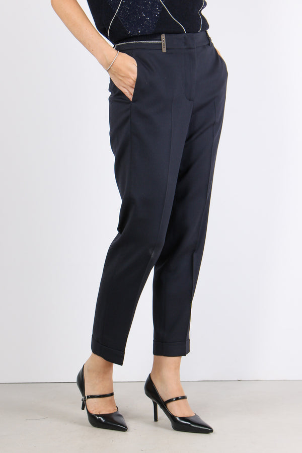 Pantalone Banda Monile Blu-2