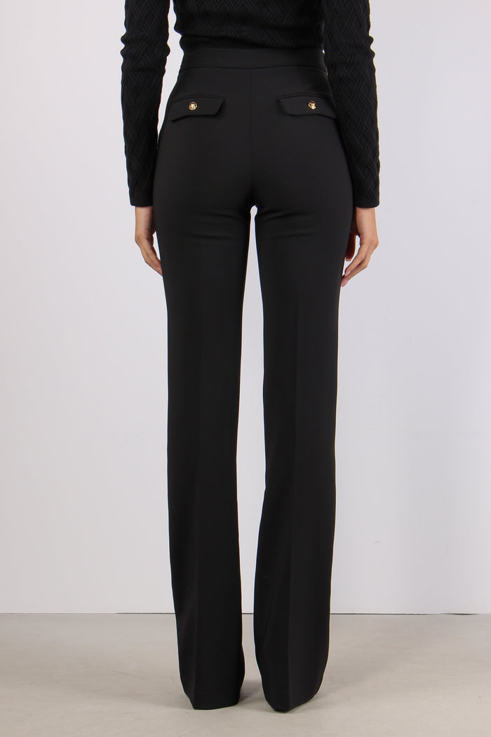 Pantalone Zampa Catena Nero-6