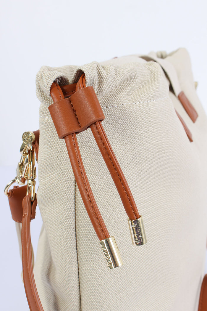 Responsible Sacca Canvas Off White/cuoio-7