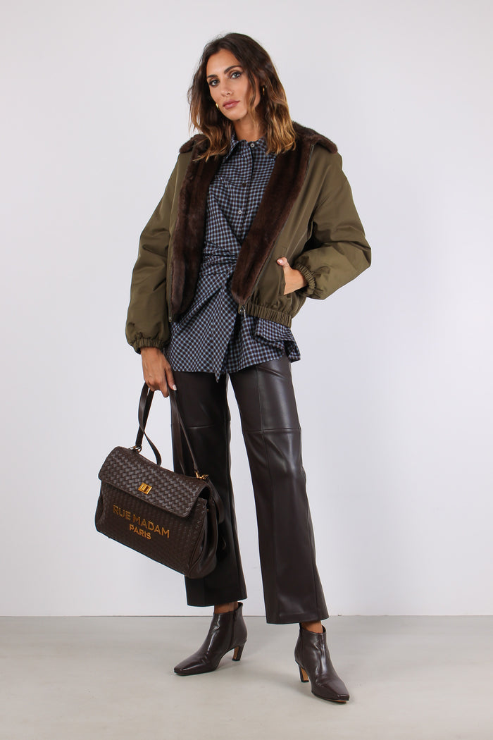 Bomber Inserto Ecopelliccia Militare