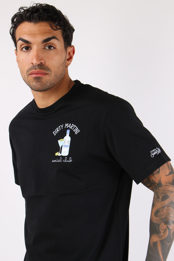 T-shirt Scritta Ricami Martini-6