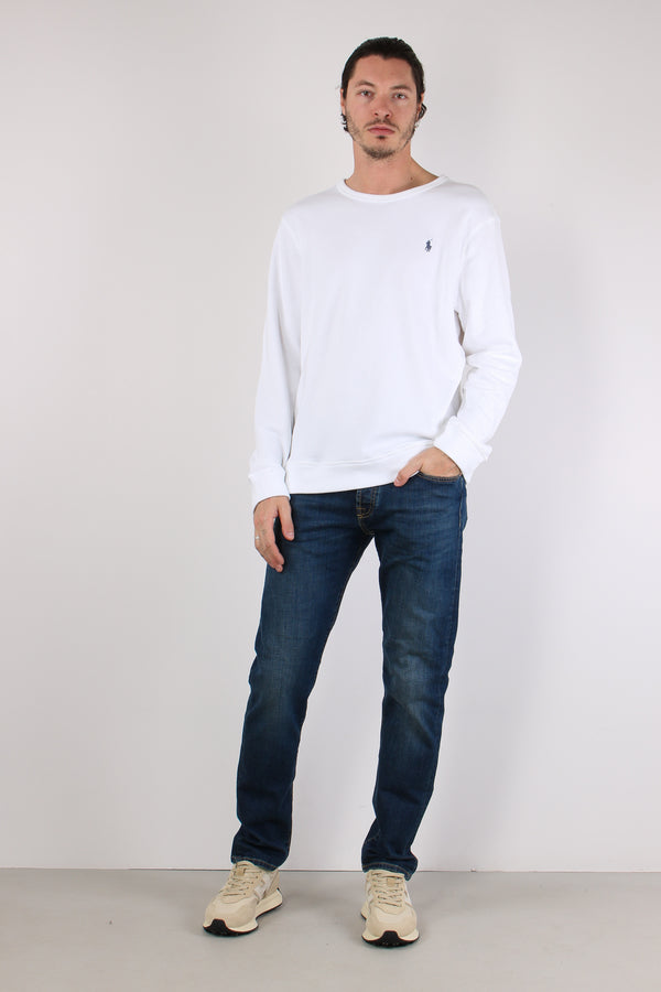 Felpa Girocollo Spugna White