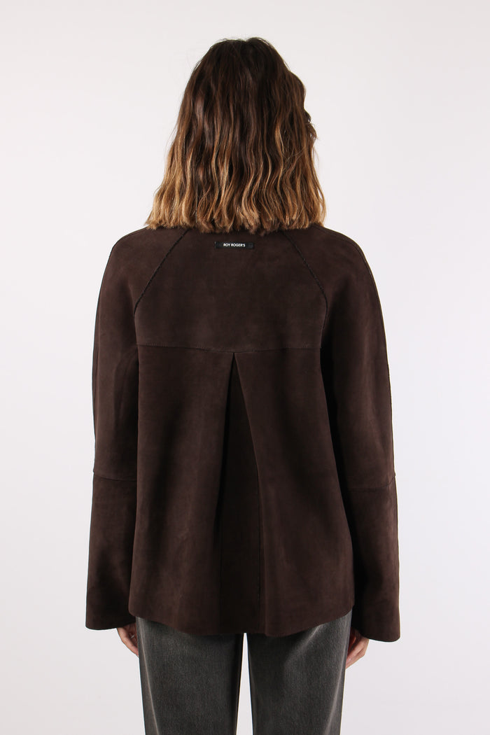 Giacca Monopetto Suede Dark Brown-6