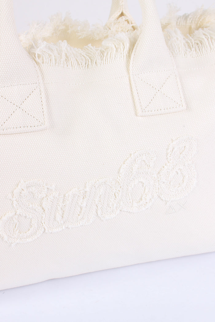 Shopping Media Frange Canvas Bianco-4