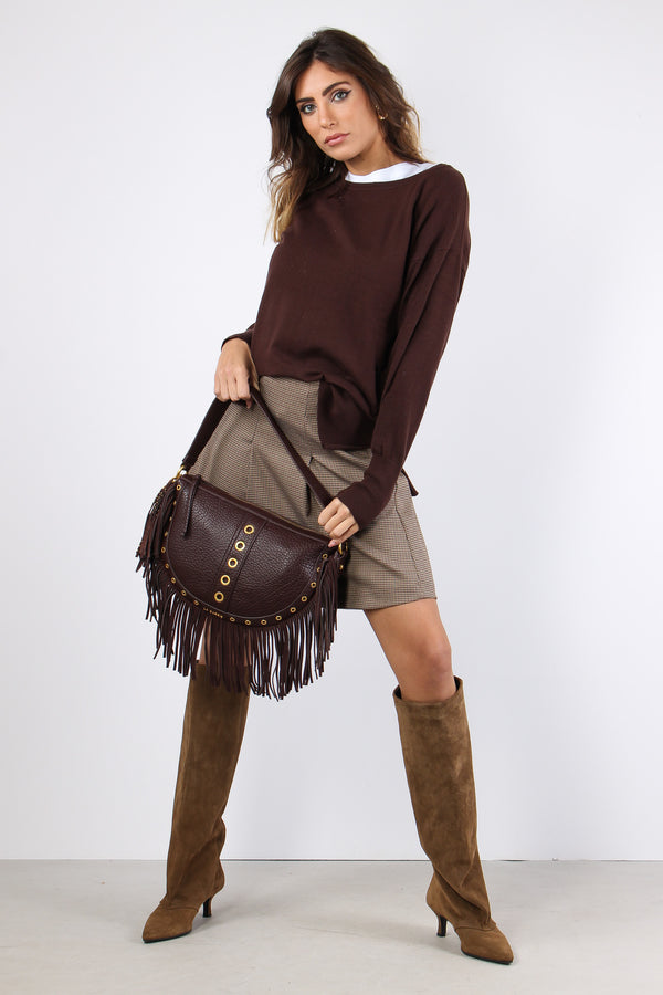 Maglia Over Viscosa Moro-2