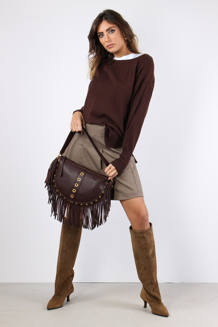 Maglia Over Viscosa Moro-2