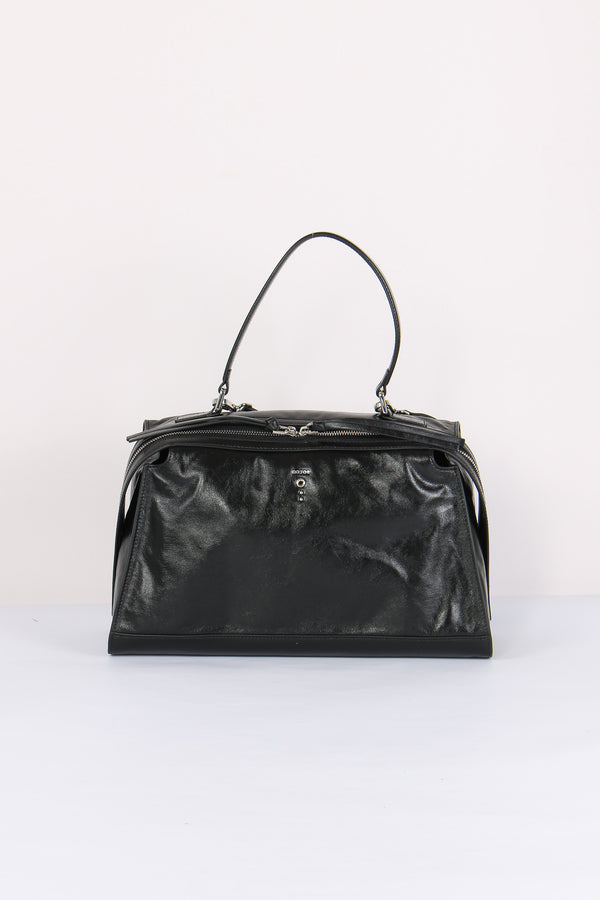 Maxi Trapezio Effetto Crinkle Black
