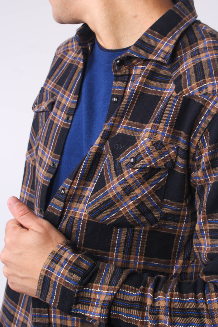 Camicia Texana Check Nero/beige-6