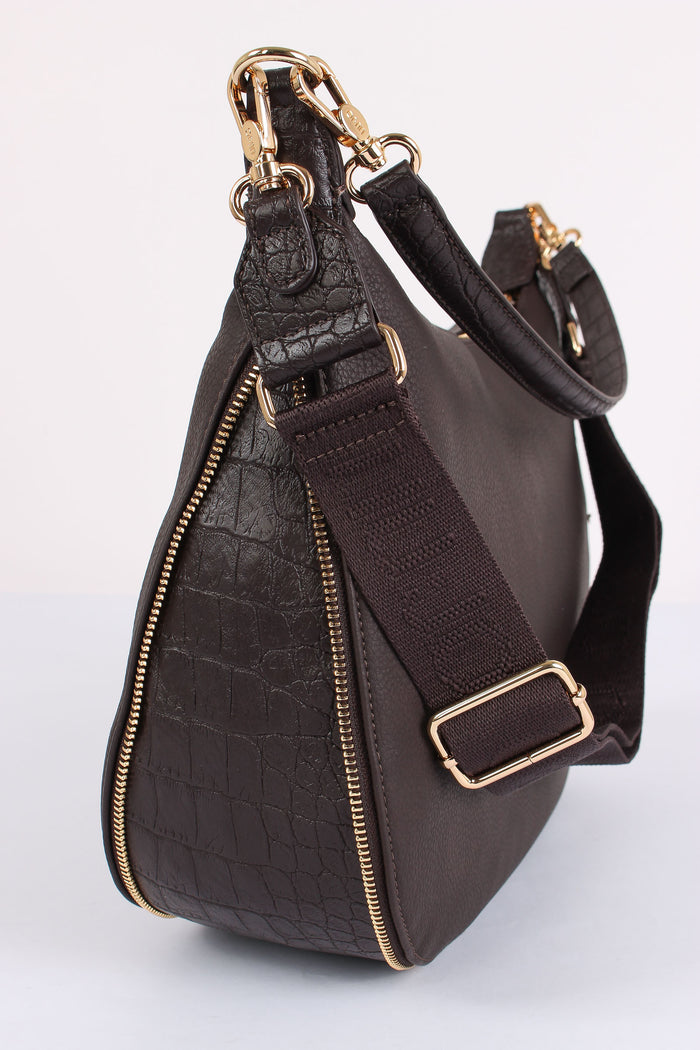 Maxi Hobo Fondo Bimateriale Deep Brown-4